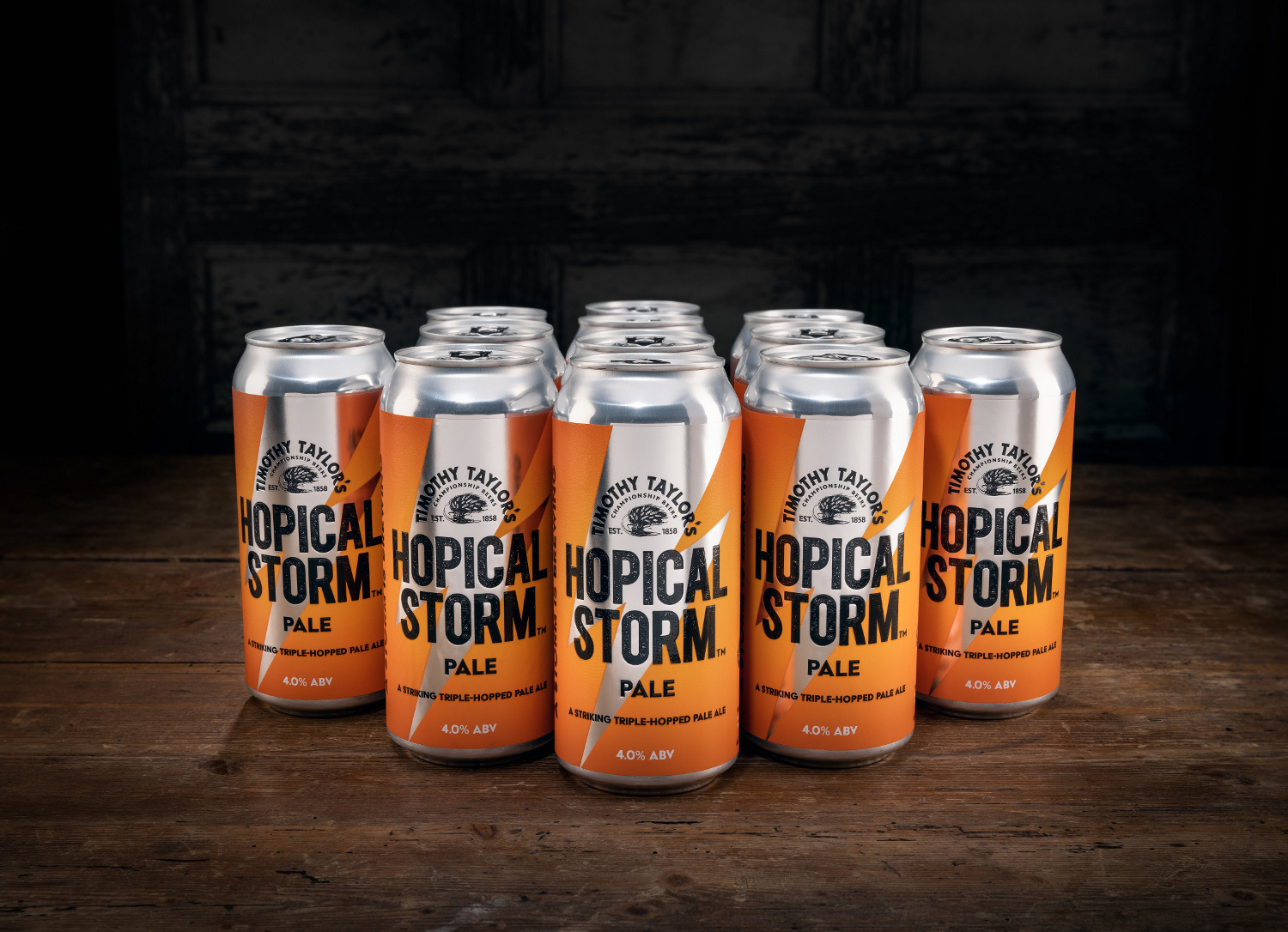 Timothy Taylor's Hopical Storm cans